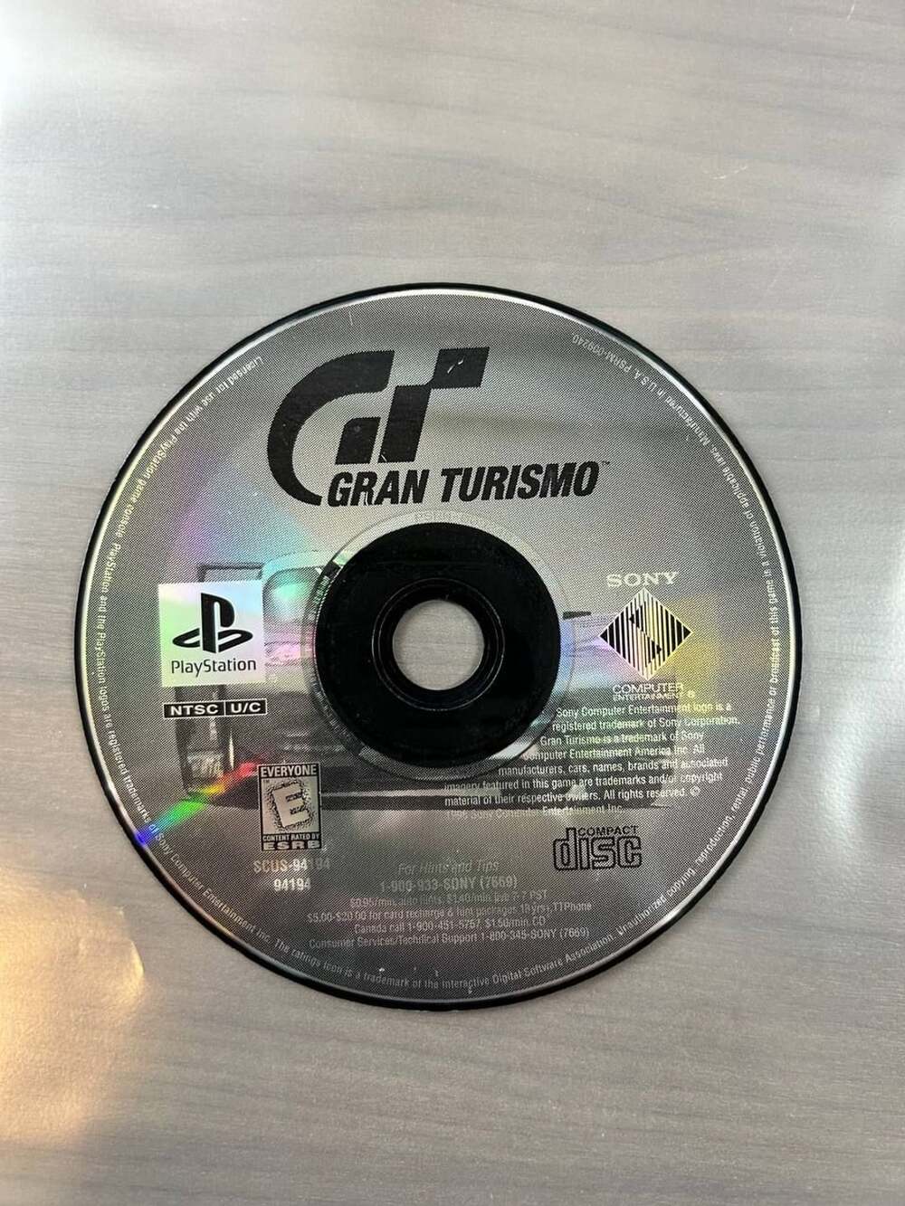 Gran Turismo PS1 Sony PlayStation 1 1998 NTSC-U/C Disc Only SCUS-94194